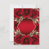 [gepersonaliseerd] Red Rose bruiloft uitnodiging (Achterkant)