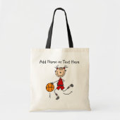 Gepersonaliseerd Red Stick Girl Basketball Bag Tote Bag (Voorkant)