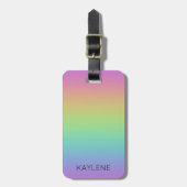 Gepersonaliseerd regenboog Bagagelabel (Voorkant verticaal)