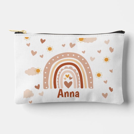 Gepersonaliseerd Regenboog en harten Etui (Voorkant)