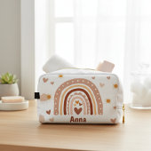 Gepersonaliseerd Regenboog en harten Toilettasje