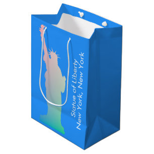 Gepersonaliseerd Regenboog Vrijheidsbeeld New York Medium Cadeauzakje