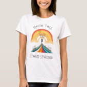 Gepersonaliseerd, Regenboog, Yoga, Boom pose, Posi T-shirt