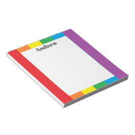 Gepersonaliseerd regenboogNotitieblok Notitieblok