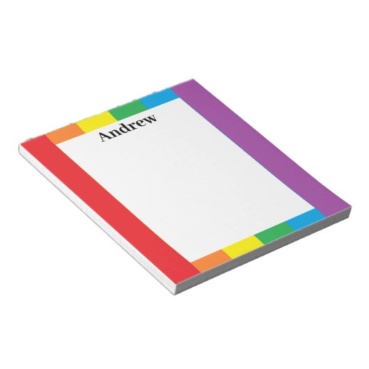 Gepersonaliseerd regenboogNotitieblok Notitieblok (Schuin)