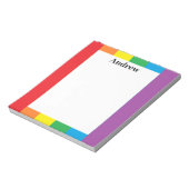 Gepersonaliseerd regenboogNotitieblok Notitieblok (Linkerzijde)