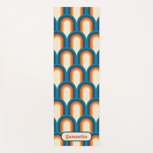 Gepersonaliseerd regenboogpatroon met kleurrijke r yogamat (Voorkant)