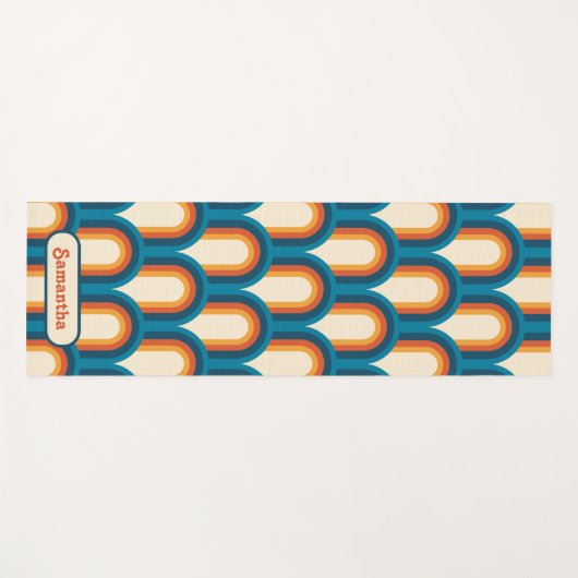 Gepersonaliseerd regenboogpatroon met kleurrijke r yogamat (Voorkant (horizontaal))