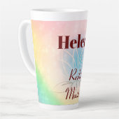 gepersonaliseerd Reiki Master-ontwerp Latte Mok (Linkerhoek)