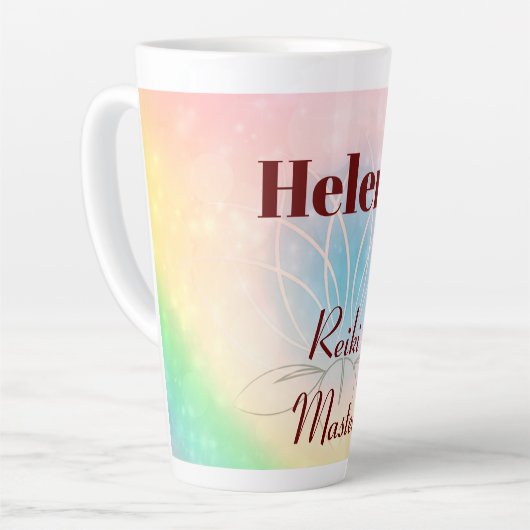 gepersonaliseerd Reiki Master-ontwerp Latte Mok (Linkerhoek)