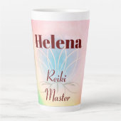 gepersonaliseerd Reiki Master-ontwerp Latte Mok (Voorkant)