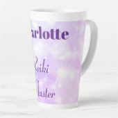  gepersonaliseerd Reiki Master-ontwerp Latte Mok (Rechterhoek)