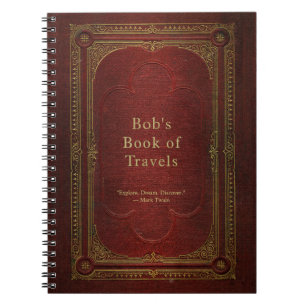 Gepersonaliseerd reisblad voor boeken notitieboek