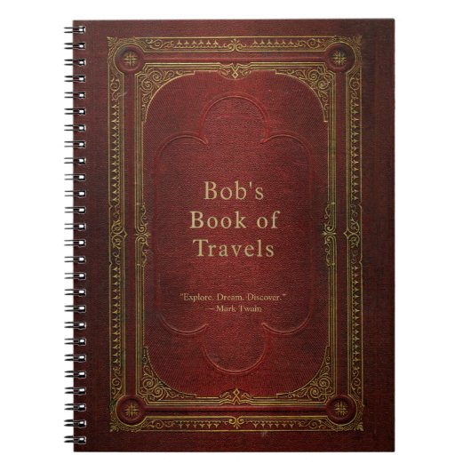 Gepersonaliseerd  reisblad voor boeken notitieboek (Voorkant)