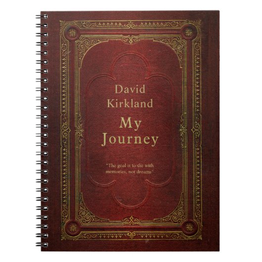 Gepersonaliseerd  reisblad voor boeken notitieboek (Voorkant)