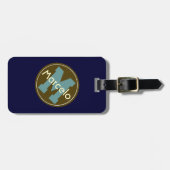 gepersonaliseerd reismonogram bagagelabel (Voorkant horizontaal)