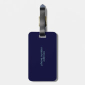 gepersonaliseerd reismonogram bagagelabel (Achterkant verticaal)