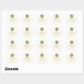 Gepersonaliseerd reizen Baby shower Dank u voor uw Ronde Sticker (Vel)
