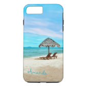 Gepersonaliseerd relaxerend strand landschap Case-Mate iPhone case (Achterkant)