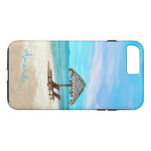 Gepersonaliseerd relaxerend strand landschap Case-Mate iPhone case (Achterkant (Horizontaal))