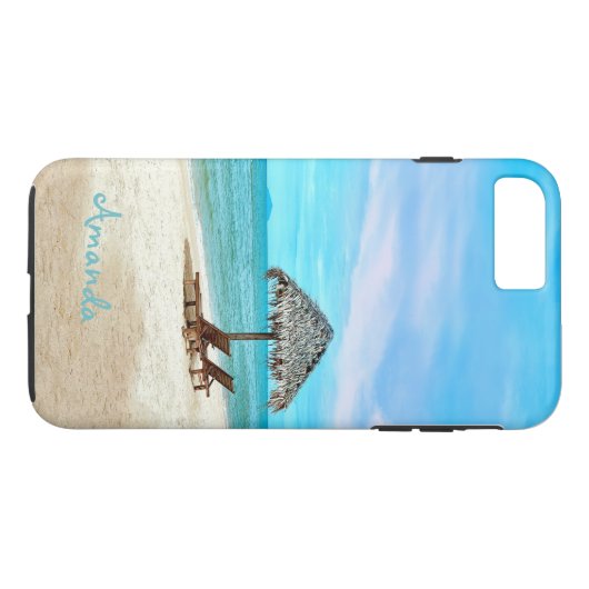 Gepersonaliseerd relaxerend strand landschap Case-Mate iPhone case (Achterkant (Horizontaal))