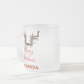 Gepersonaliseerd renderdecor - Kerst van Merry Matglas Koffiemok (Voorkant links)