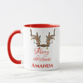Gepersonaliseerd renderdecor - Kerst van Merry Mok (Links)