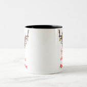 Gepersonaliseerd renderdecor - Kerst van Merry Tweekleurige Koffiemok (Center)