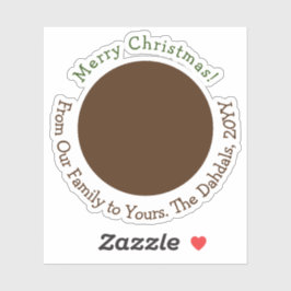 Gepersonaliseerd Rendier Brons Groen Goud Kerstmis Sticker