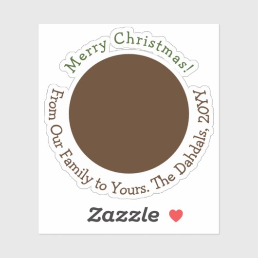 Gepersonaliseerd Rendier Brons Groen Goud Kerstmis Sticker (Vel)