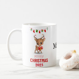 GEPERSONALISEERD RENDIER KERSTCADEAU VOOR IEDEREEN KOFFIEMOK
