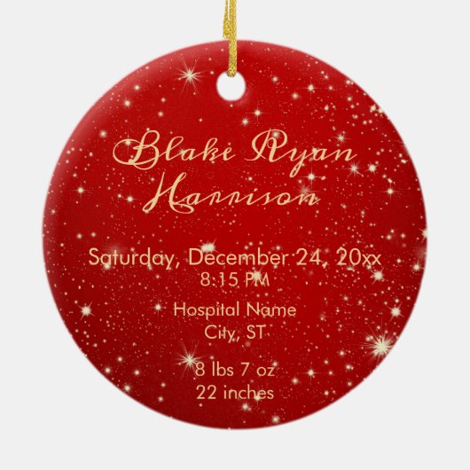 Gepersonaliseerd rendier - Schattige Keepsake Kind Keramisch Ornament (Achterkant)