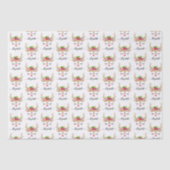 Gepersonaliseerd rendiergezicht voor kerstmis tissuepapier (Voorkant)