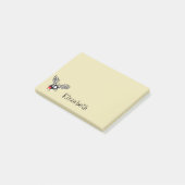Gepersonaliseerd rendiertje met rode neus post-it® notes (Schuin)
