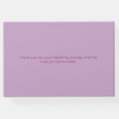 Gepersonaliseerd Retirement Minimalistisch Geheuge Gastenboek (Achterkant)