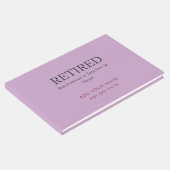 Gepersonaliseerd Retirement Minimalistisch Geheuge Gastenboek (Hoek)