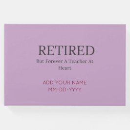 Gepersonaliseerd Retirement Minimalistisch Geheuge Gastenboek