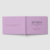 Gepersonaliseerd Retirement Minimalistisch Geheuge Gastenboek (Volledig)