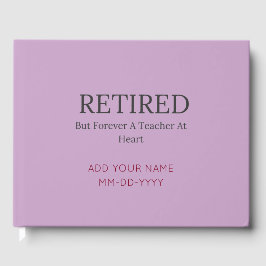 Gepersonaliseerd Retirement Minimalistisch Geheuge Gastenboek