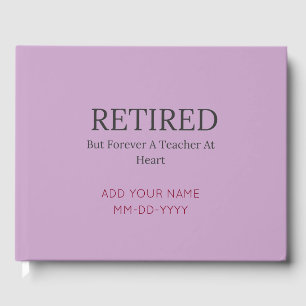 Gepersonaliseerd Retirement Minimalistisch Geheuge Gastenboek