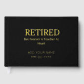 Gepersonaliseerd Retirement Minimalistisch Geheuge Gastenboek (Voorkant)