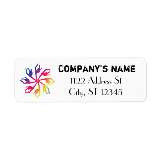 Gepersonaliseerd retour label pinwheel patroon (Voorkant)