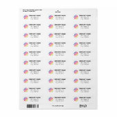 Gepersonaliseerd retour label pinwheel patroon (Full Sheet)