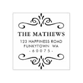 GEPERSONALISEERD RETOURADRES art deco detail Rubberstempel (Afrduk)