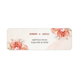 Gepersonaliseerd retouradres Elegant Floral Lijst Etiket