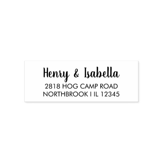 Gepersonaliseerd retouradres Elegant script Zelfinktende Stempel (Design)