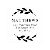 GEPERSONALISEERD RETOURADRES gebladerte lijst eenv Rubberstempel (Afrduk)