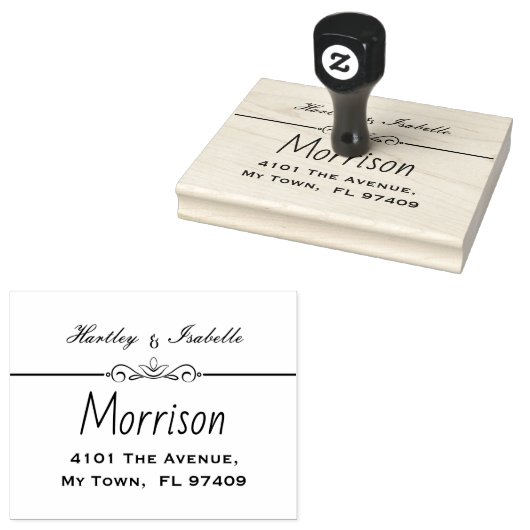 Gepersonaliseerd retouradres Grote inktstempel Rubberstempel (Gestempeld)