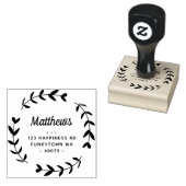 GEPERSONALISEERD RETOURADRES hand getekend geblade Rubberstempel (Gestempeld)