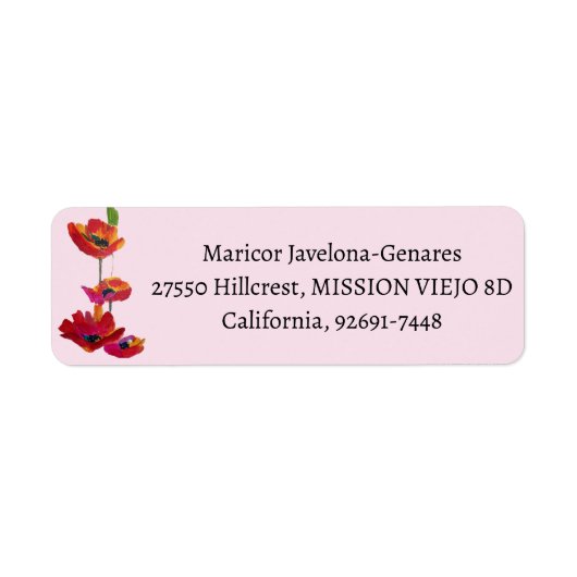 Gepersonaliseerd retouradres-maillabel etiket (Voorkant)